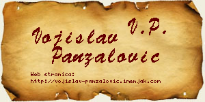 Vojislav Panzalović vizit kartica